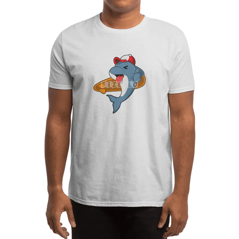 Dolphin as Surfer with Surfboard Spor T-Shirt