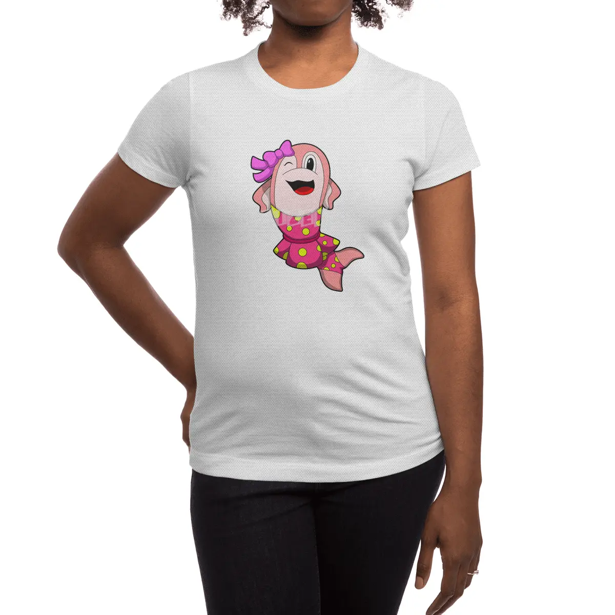 Dolphin at Ballet with Skirt & Bow Spor T-Shirt