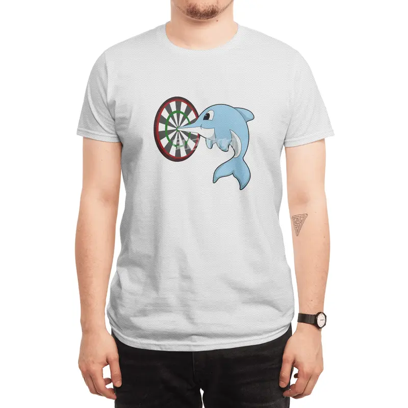 Dolphin at Darts with Dartboard Spor T-Shirt