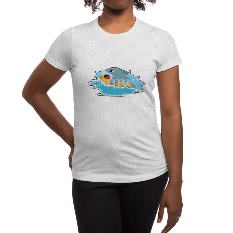 Dolphin at Surfing with Surfboard Spor T-Shirt