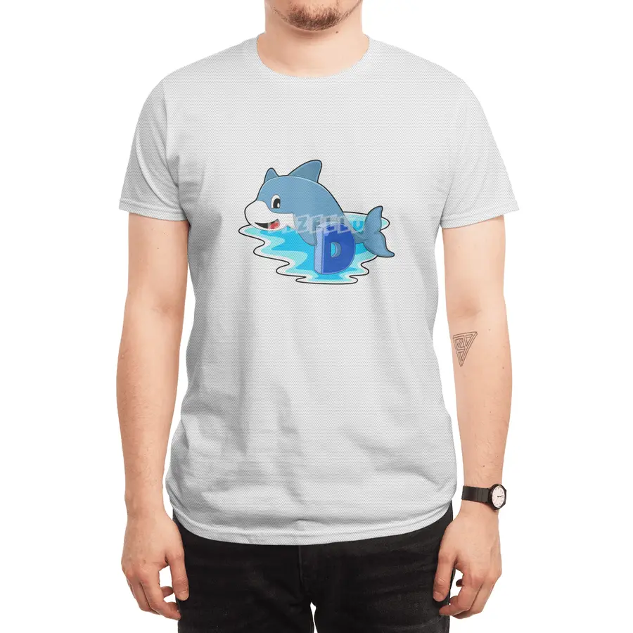 Dolphin at Swimming with Letter Spor T-Shirt