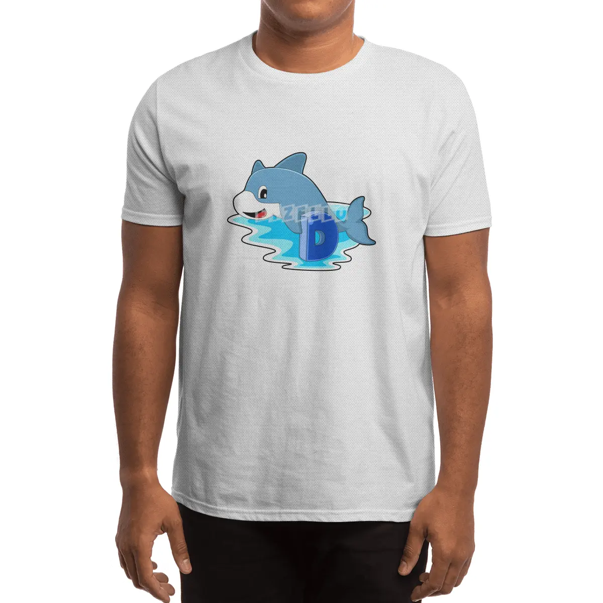 Dolphin at Swimming with Letter Spor T-Shirt
