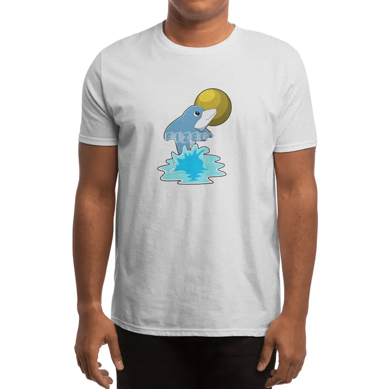 Dolphin at Swimming with Moon Spor T-Shirt