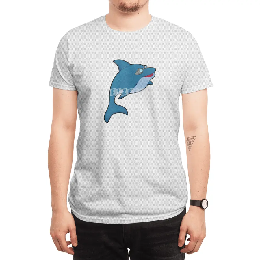 Dolphin at Swimming with Swimming goggles Spor T-Shirt