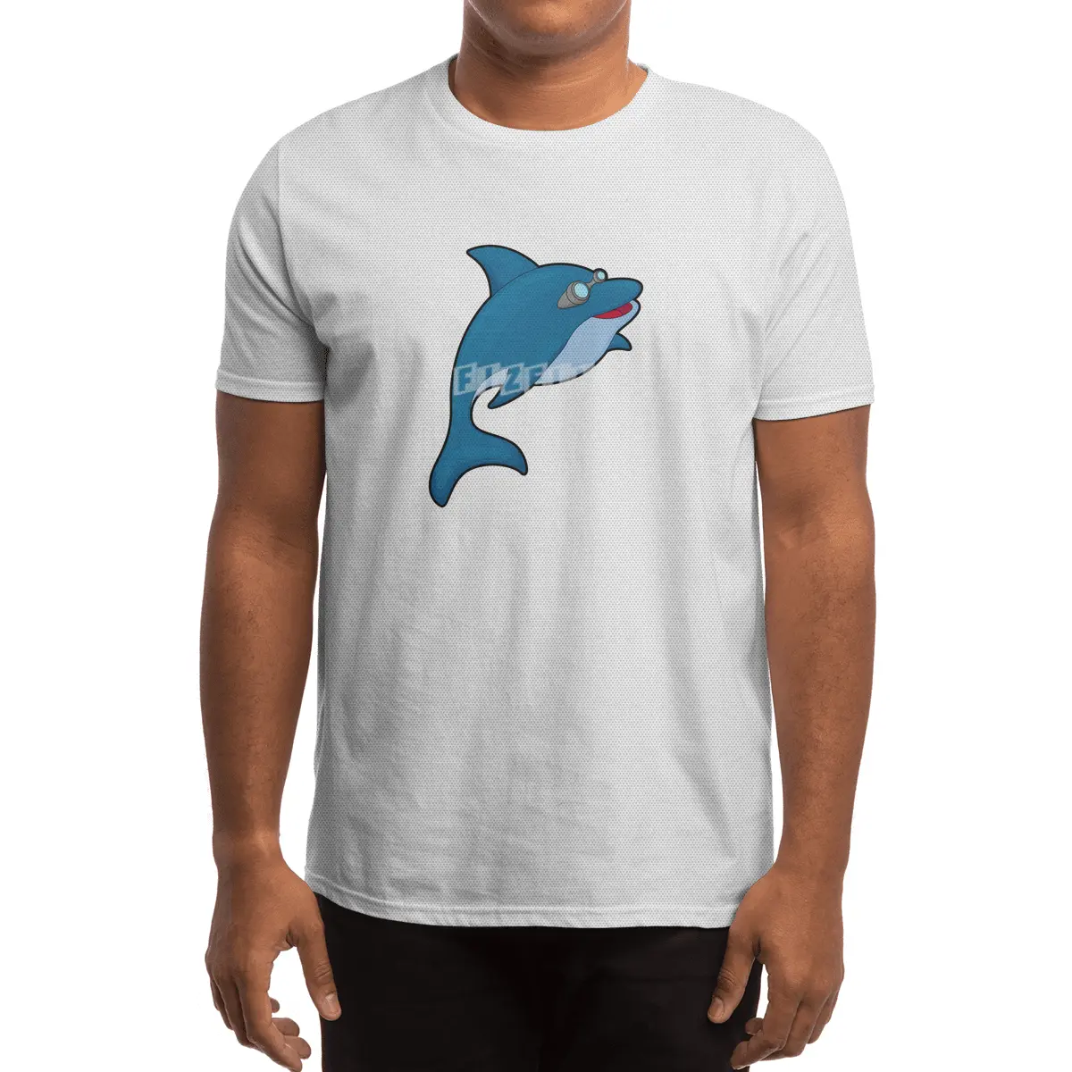 Dolphin at Swimming with Swimming goggles Spor T-Shirt