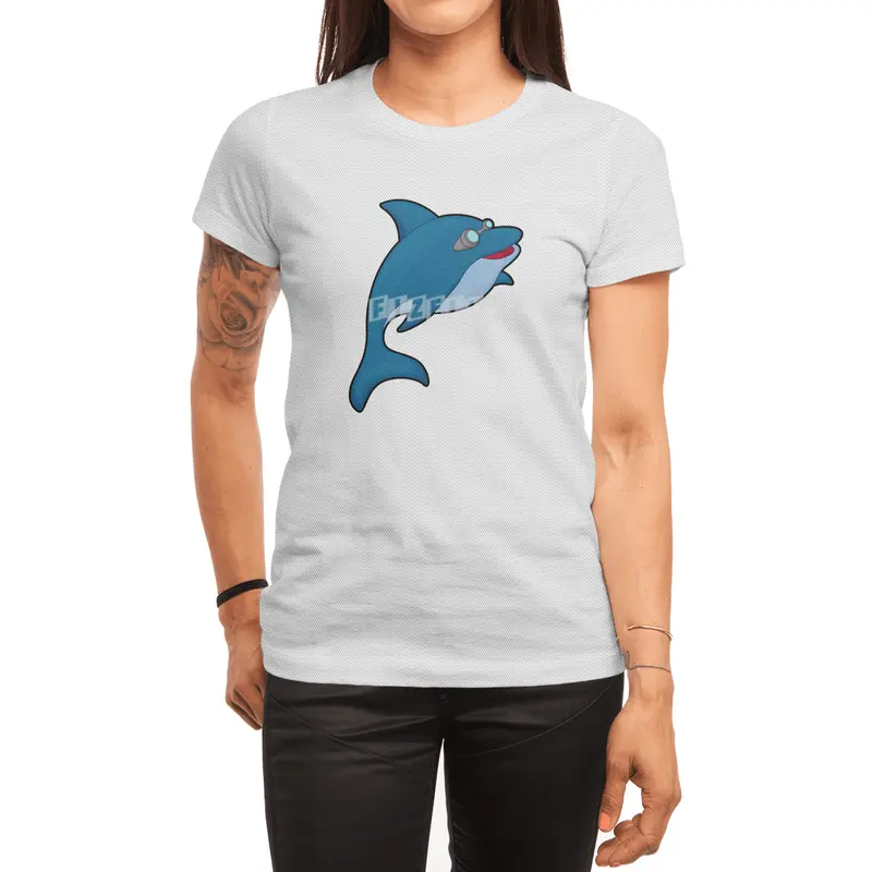 Dolphin at Swimming with Swimming goggles Spor T-Shirt