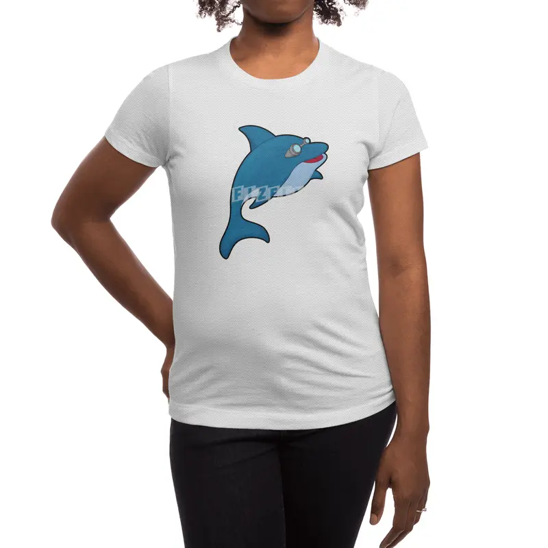 Dolphin at Swimming with Swimming goggles Spor T-Shirt