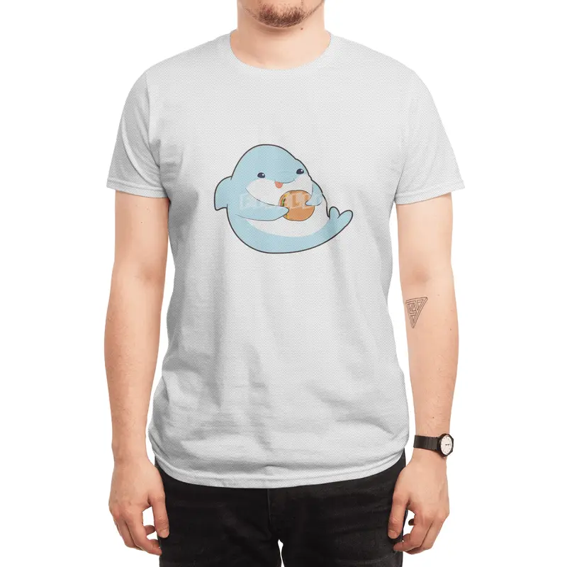 Dolphin with Burger Spor T-Shirt