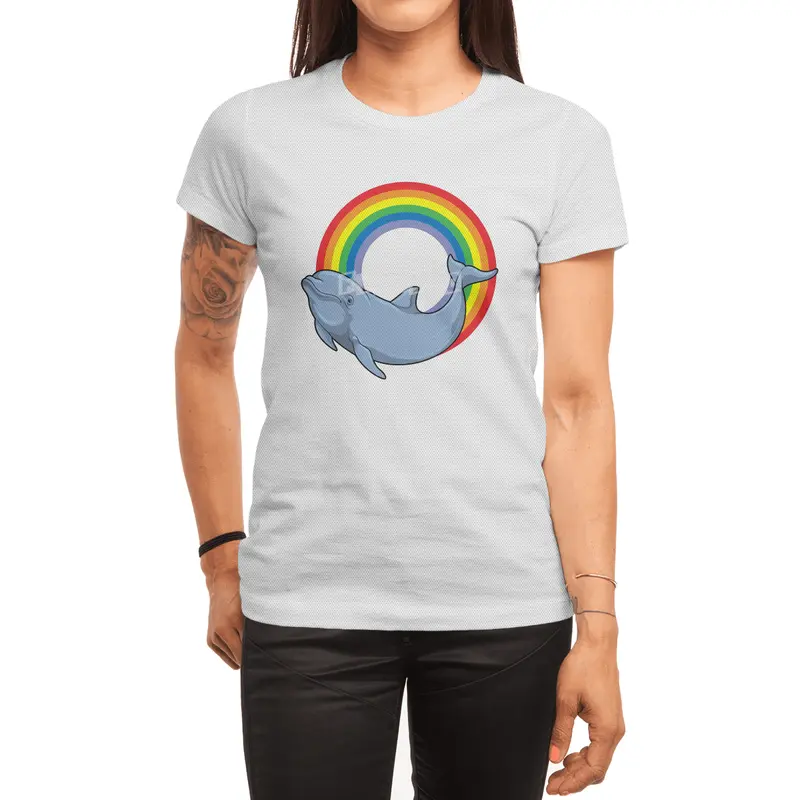 Dolphin with Rainbow Spor T-Shirt