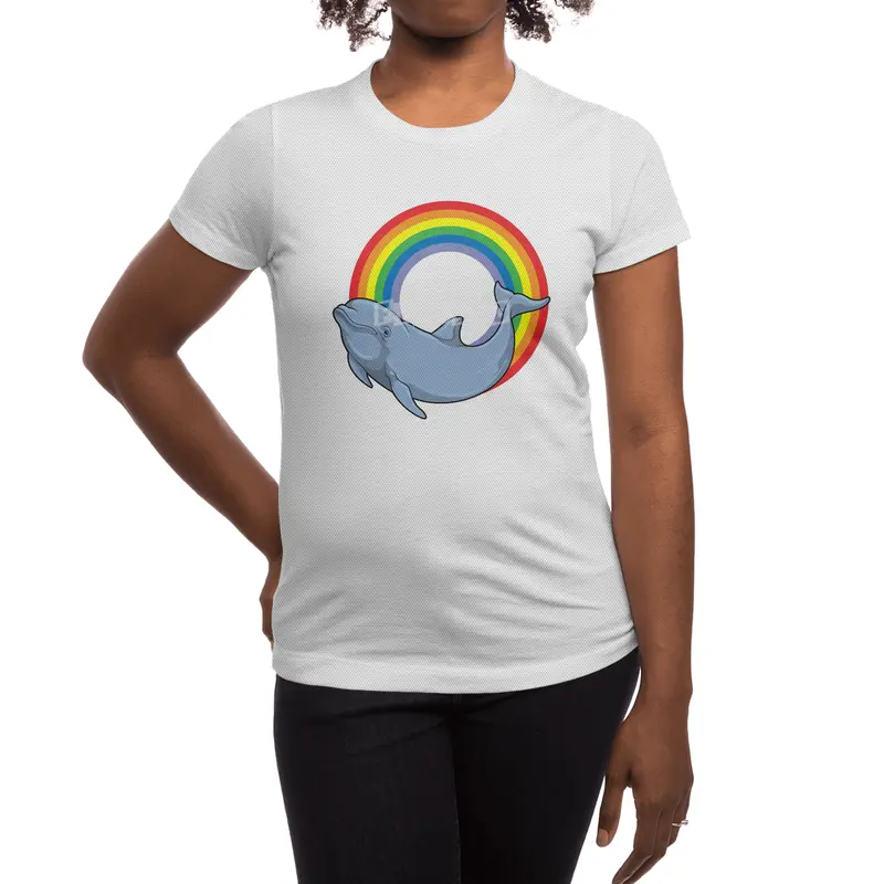 Dolphin with Rainbow Spor T-Shirt