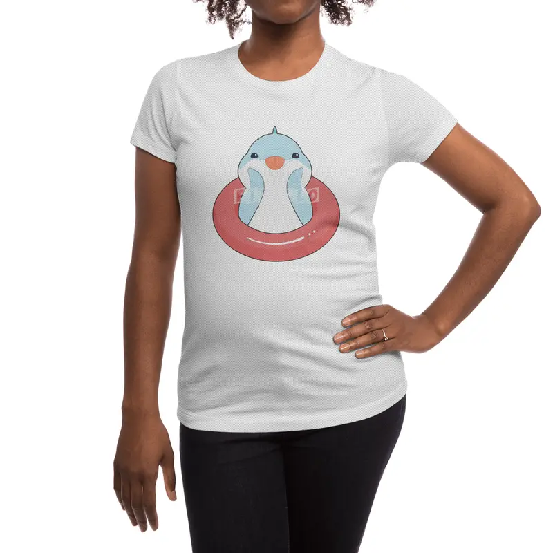 Dolphin with Swim ring Spor T-Shirt