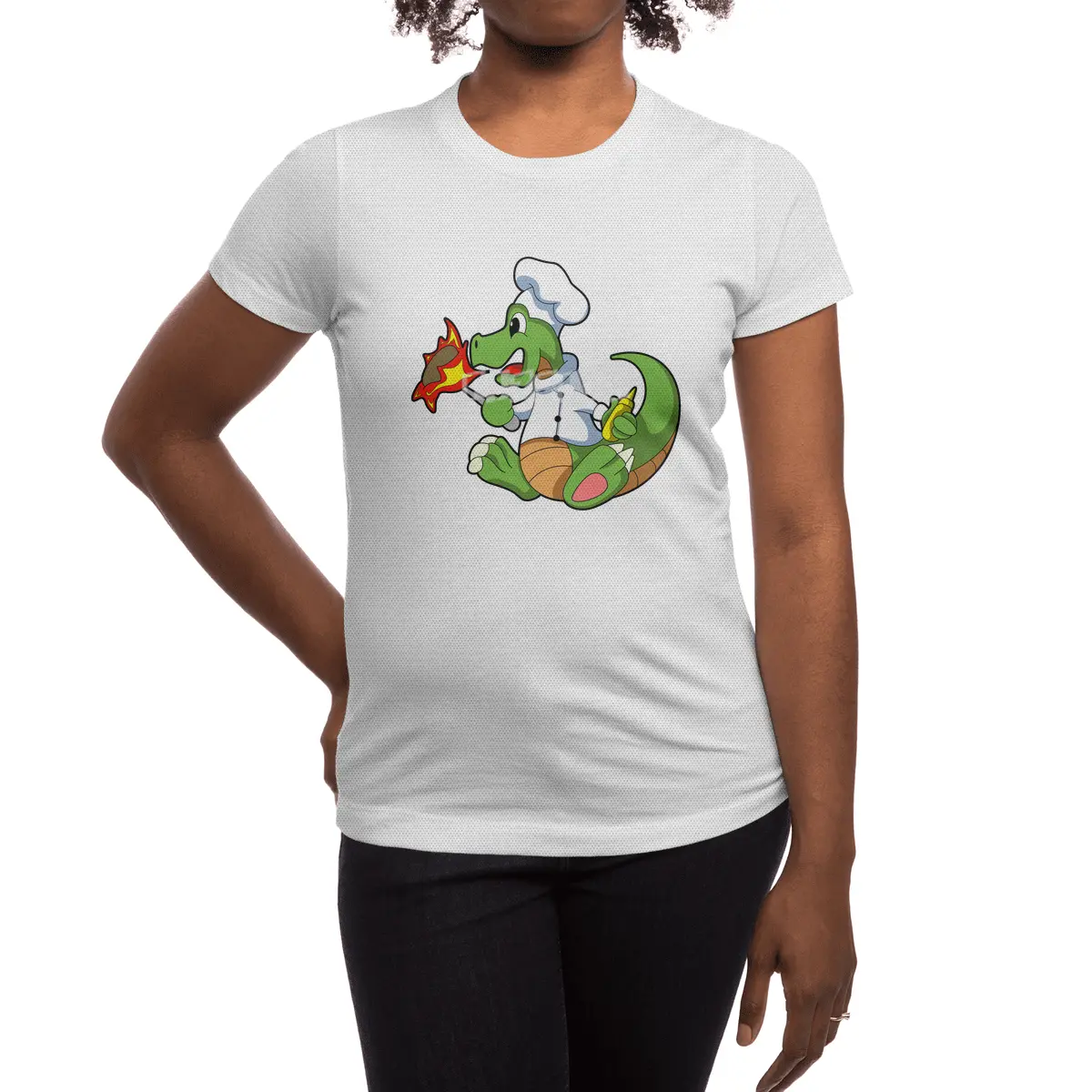 Dragon as Chef with Cooking apron Spor T-Shirt