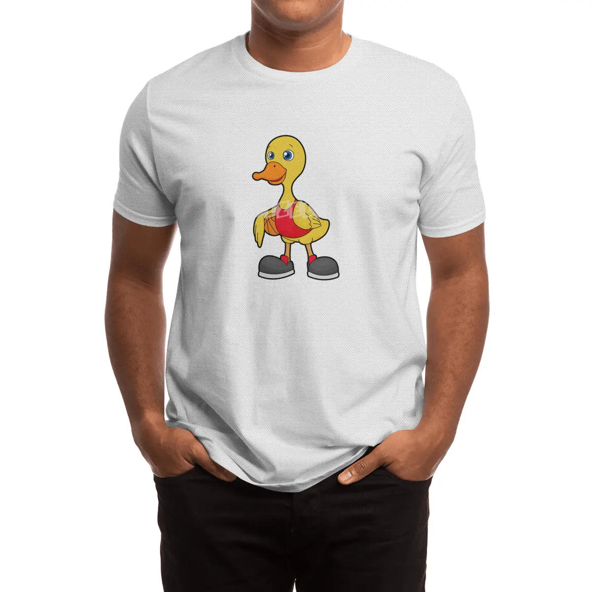 Duck as Basketball player with Basketball Spor T-Shirt