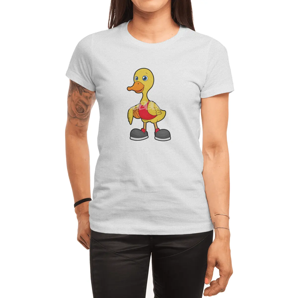 Duck as Basketball player with Basketball Spor T-Shirt