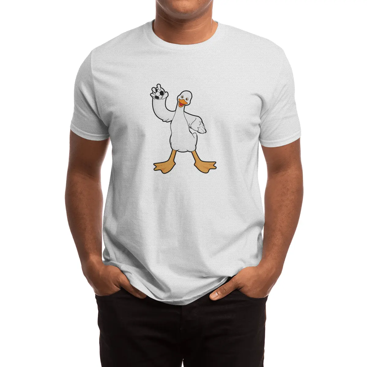 Duck as Handball player with Handball Spor T-Shirt