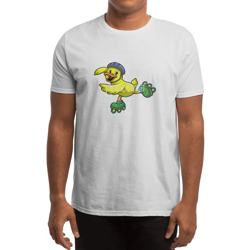 Duck as Skater with Inline skates & Helmet Spor T-Shirt