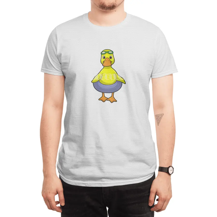 Duck at Swimming with Swim ring Spor T-Shirt