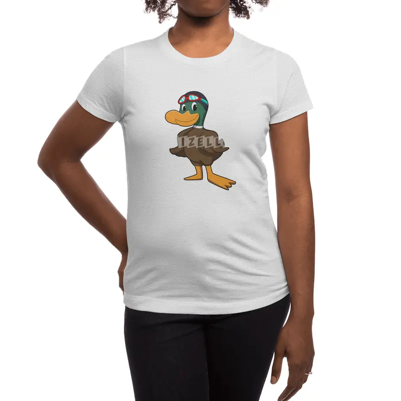 Duck at Swimming with Swimming goggles Spor T-Shirt