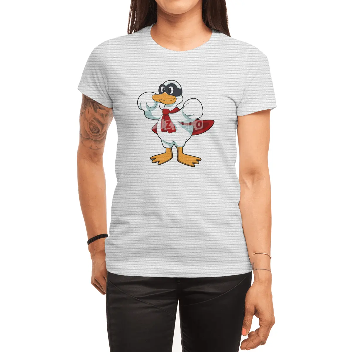 Duck with Cape & Mask Spor T-Shirt