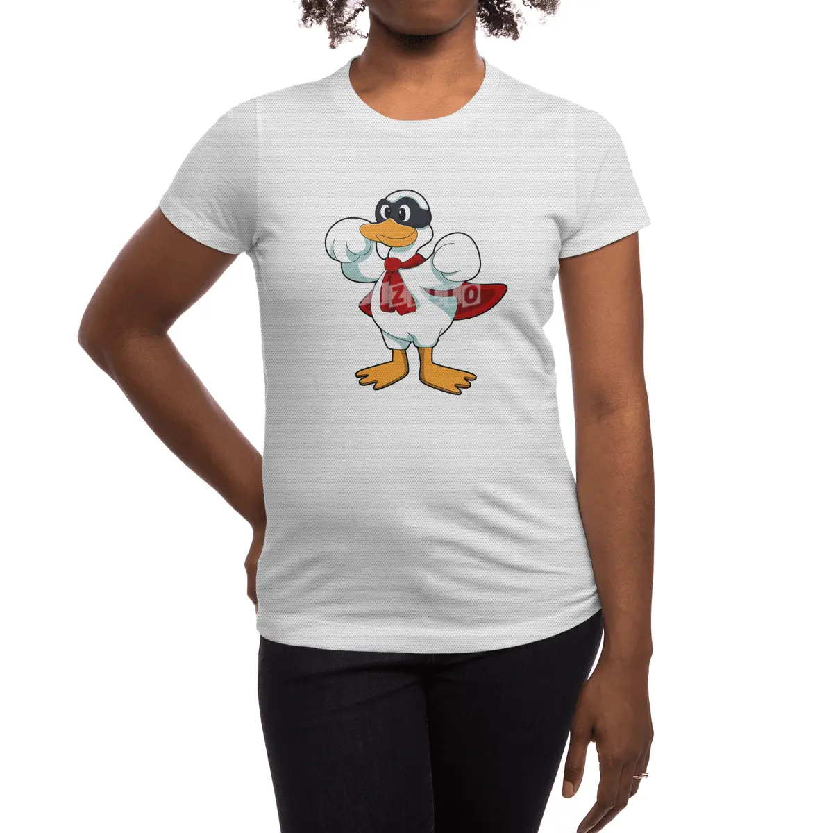 Duck with Cape & Mask Spor T-Shirt