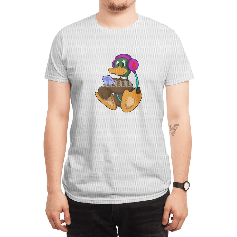 Duck with Phone & Headphone Spor T-Shirt
