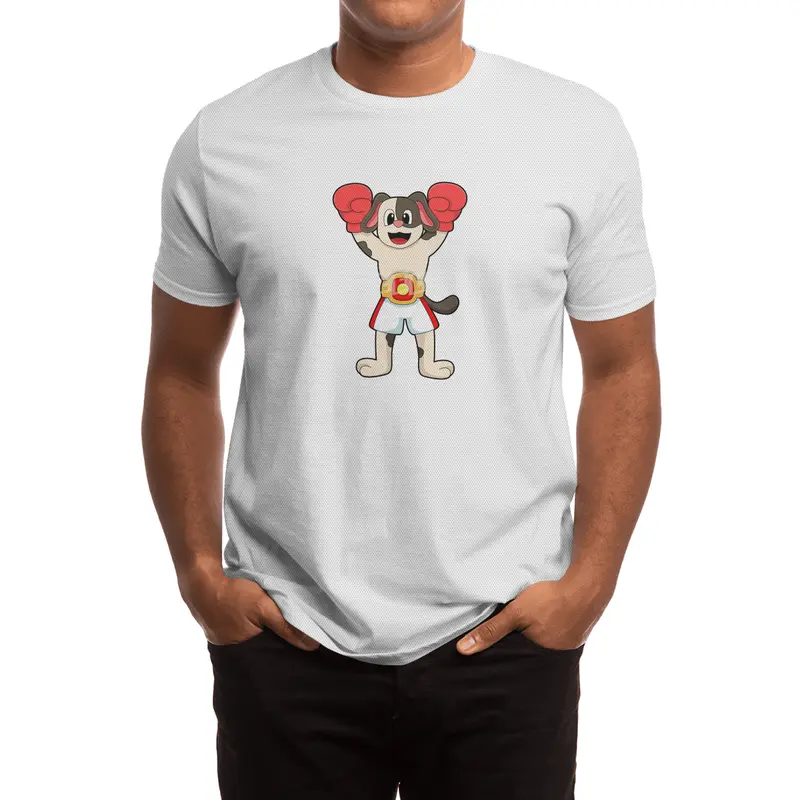 Dog as Boxing champion with Belt & Boxing gloves Spor T-Shirt