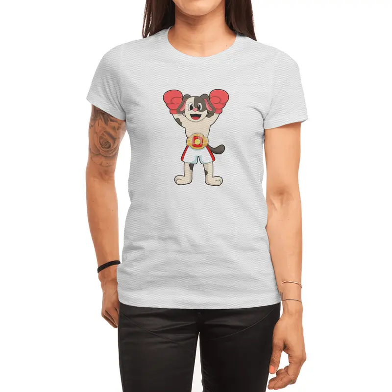 Dog as Boxing champion with Belt & Boxing gloves Spor T-Shirt