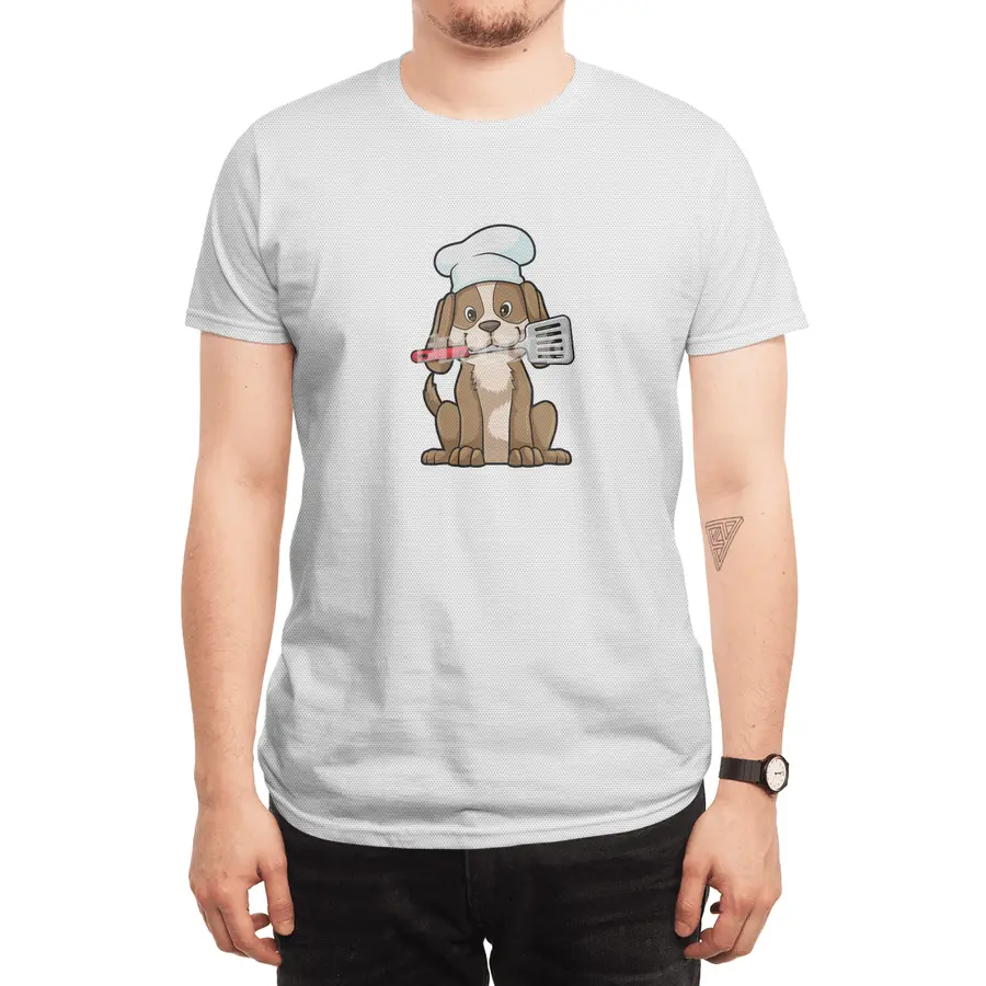 Dog as Cook with Chef's hat & Spatula Spor T-Shirt