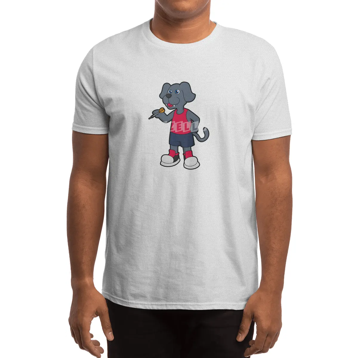 Dog as Dart player with Darts Spor T-Shirt