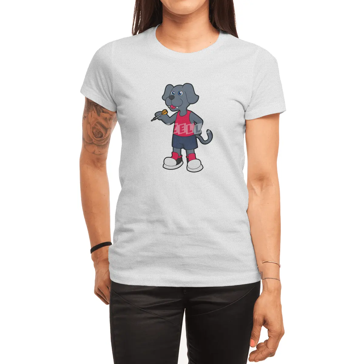 Dog as Dart player with Darts Spor T-Shirt