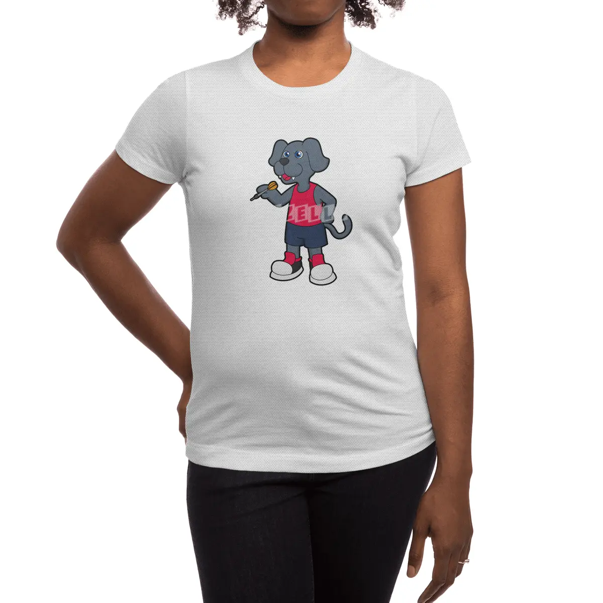 Dog as Dart player with Darts Spor T-Shirt