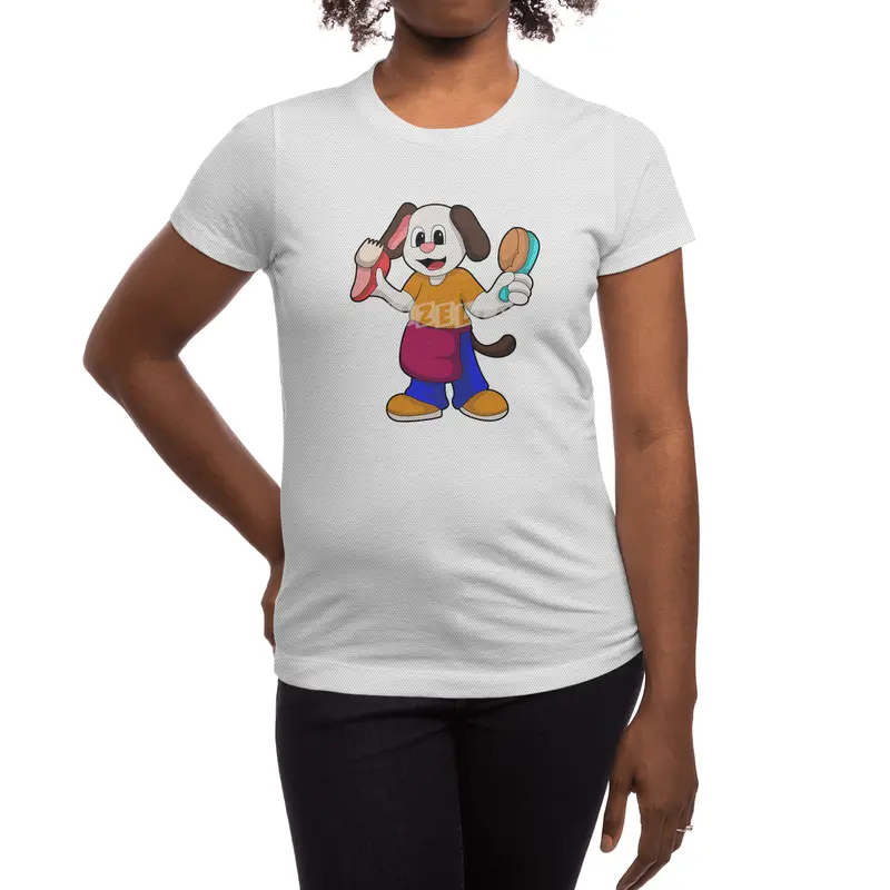 Dog as Hairdresser with Razor Spor T-Shirt