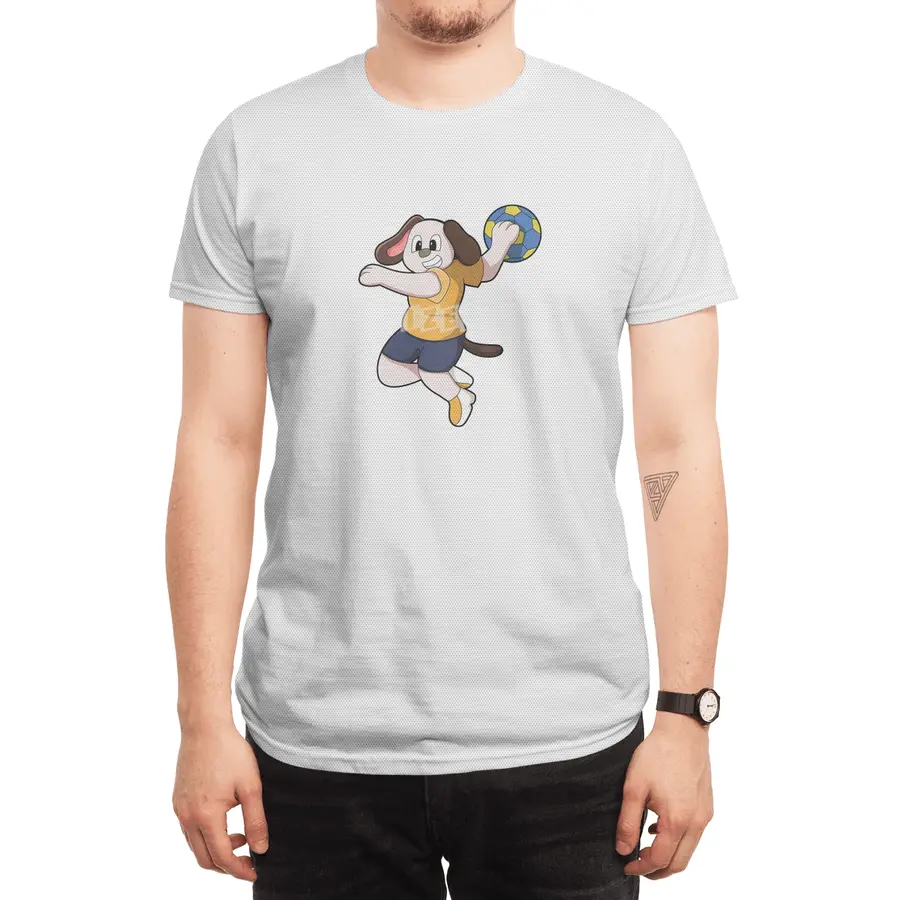 Dog as Handball player with Handball Spor T-Shirt