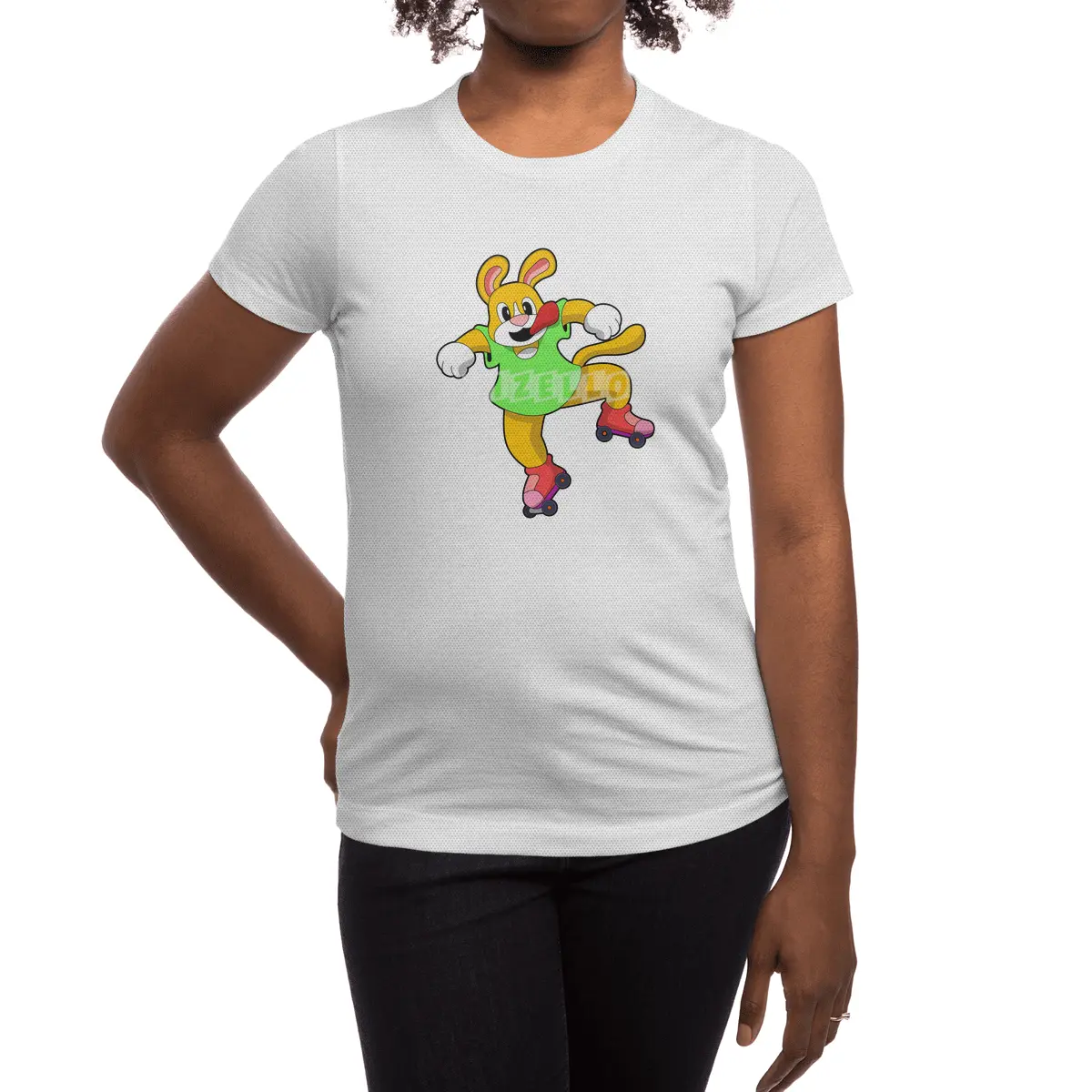 Dog as Inline Skater with Inline Skates Spor T-Shirt