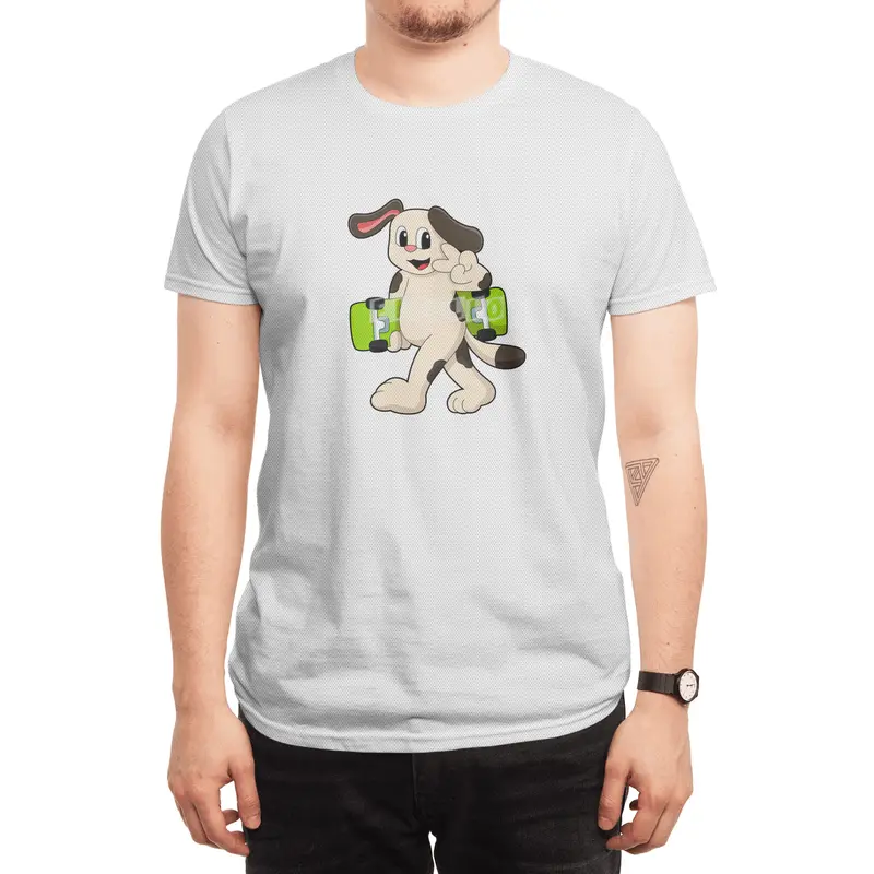 Dog as Skater with Skateboard Spor T-Shirt