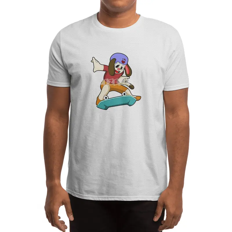 Dog as Skater with Skateboard Spor T-Shirt