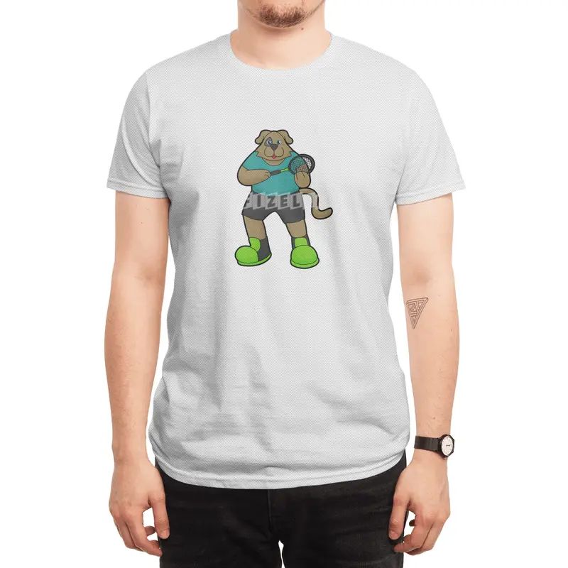 Dog as Tennis player with Tennis racket Spor T-Shirt