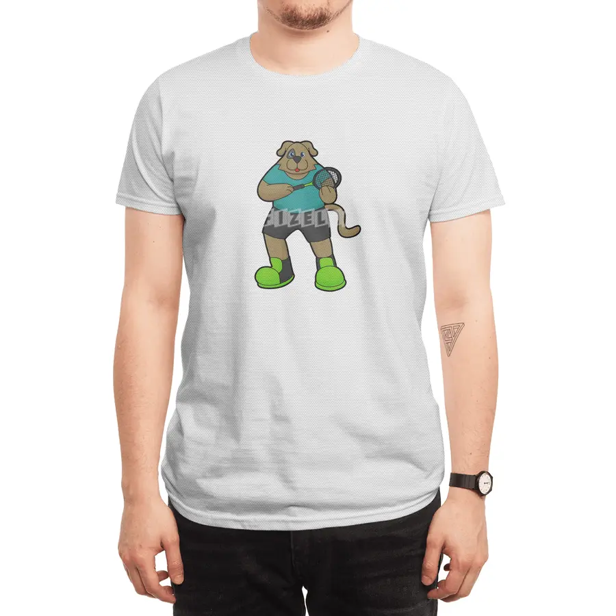 Dog as Tennis player with Tennis racket Spor T-Shirt