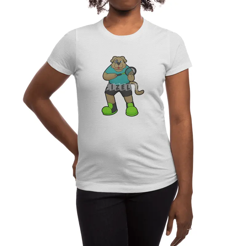 Dog as Tennis player with Tennis racket Spor T-Shirt