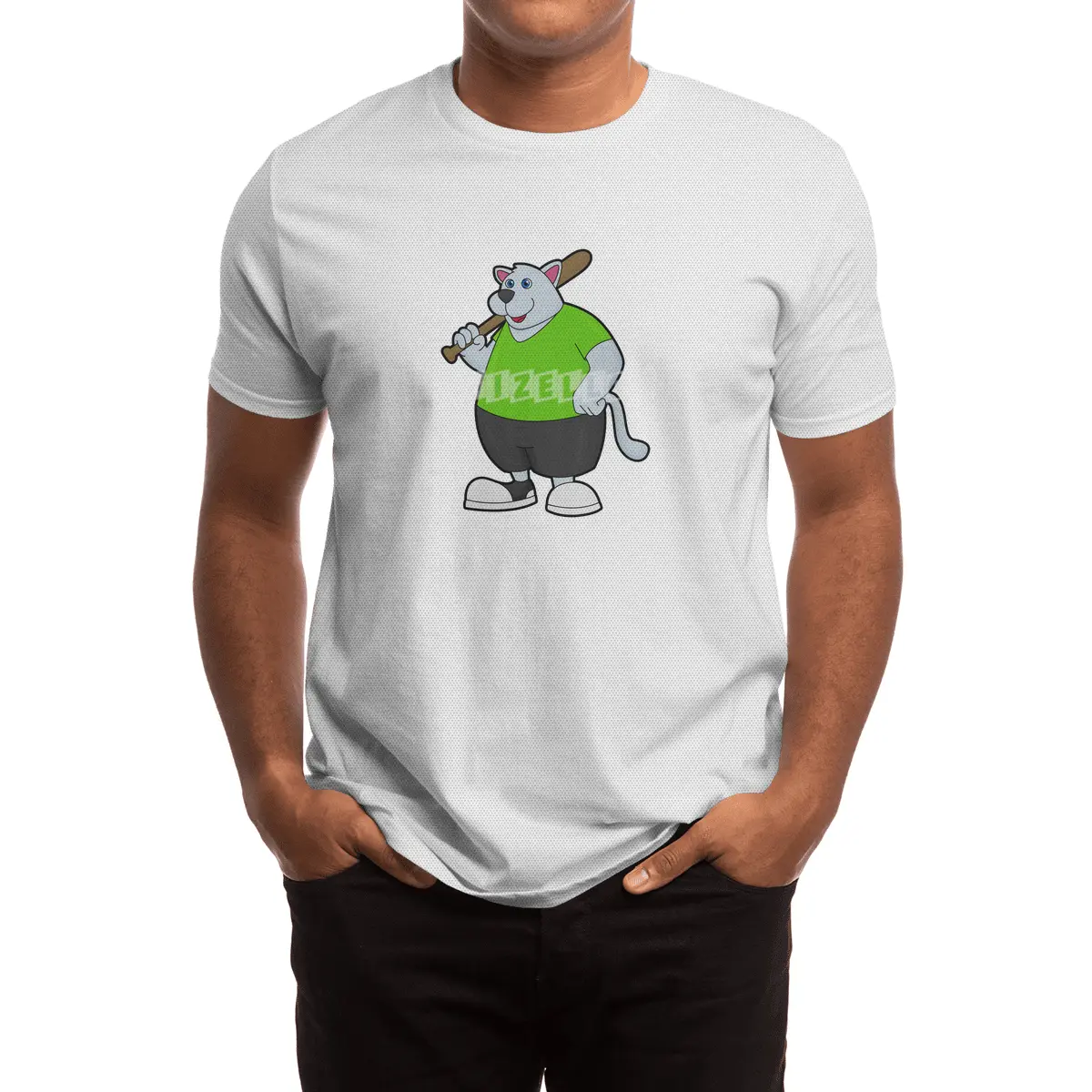 Dog at Baseball with Baseball bat Spor T-Shirt