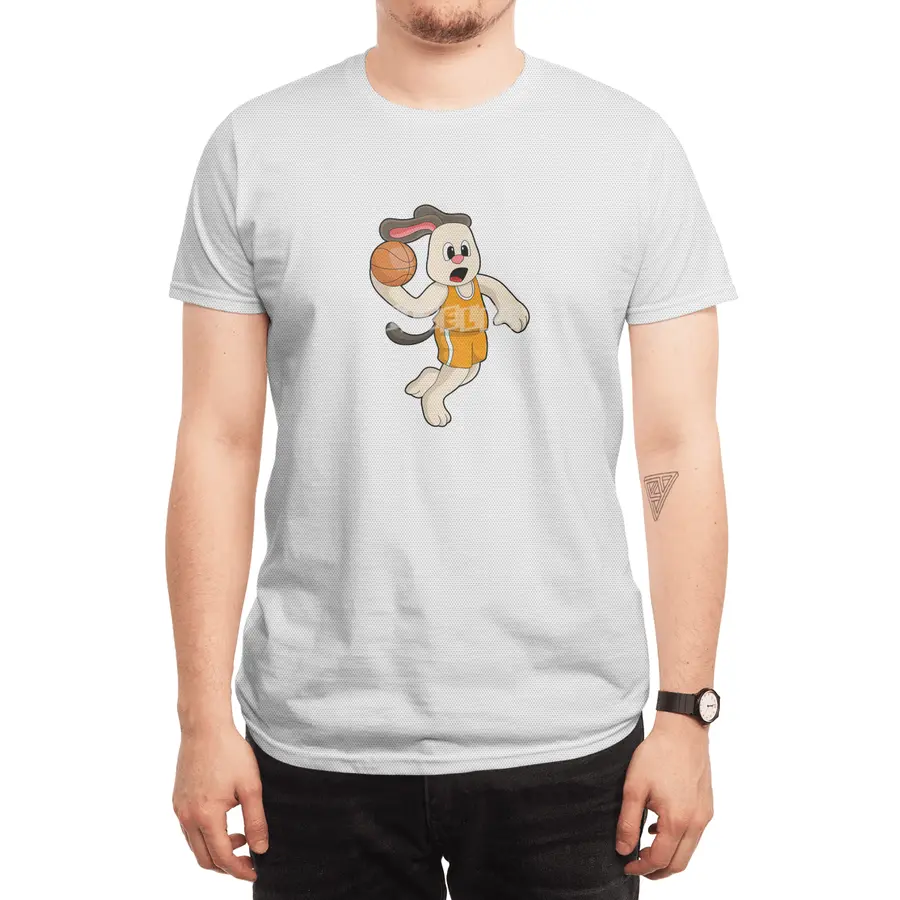 Dog at Basketball Sports Spor T-Shirt