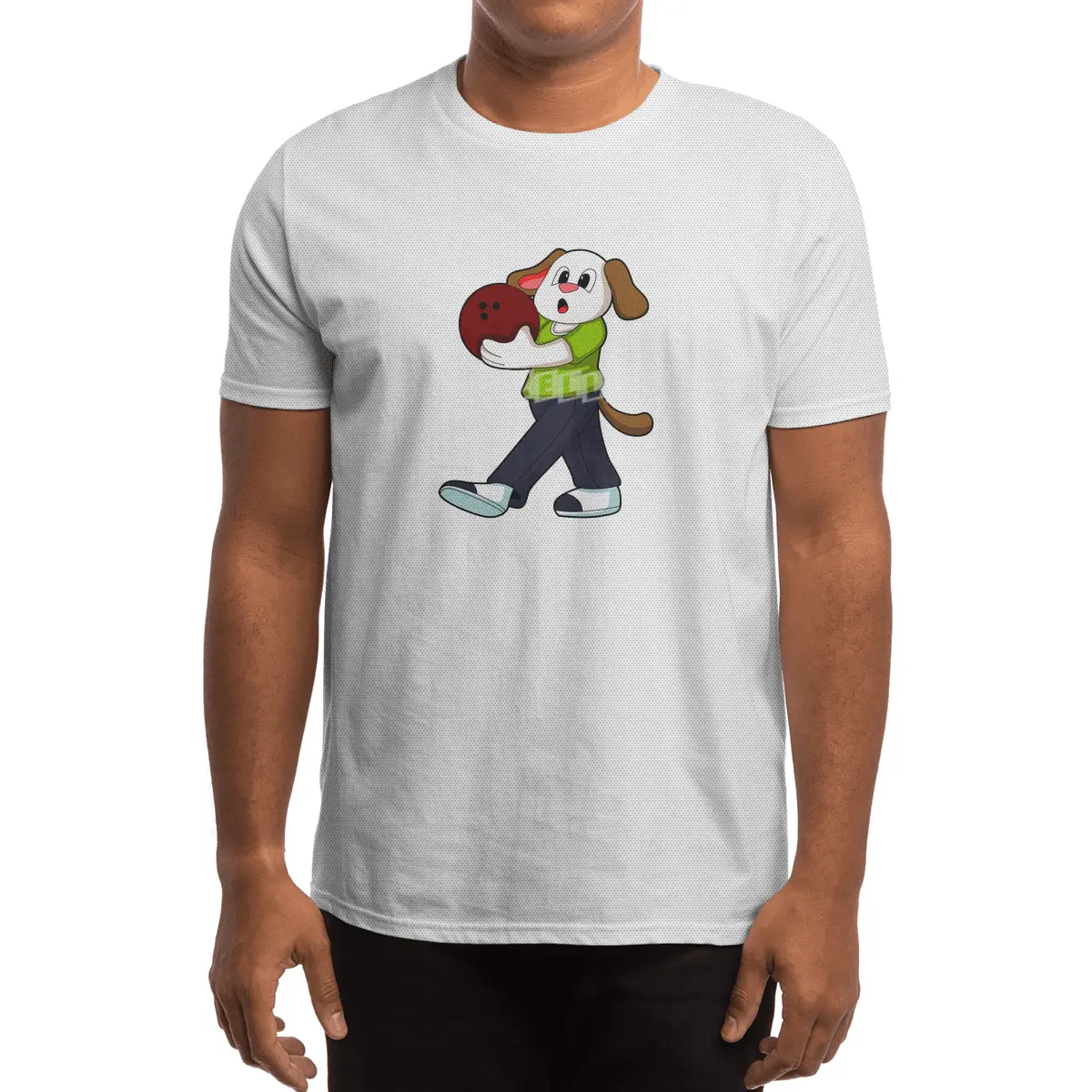 Dog at Bowling with Bowling ball Spor T-Shirt