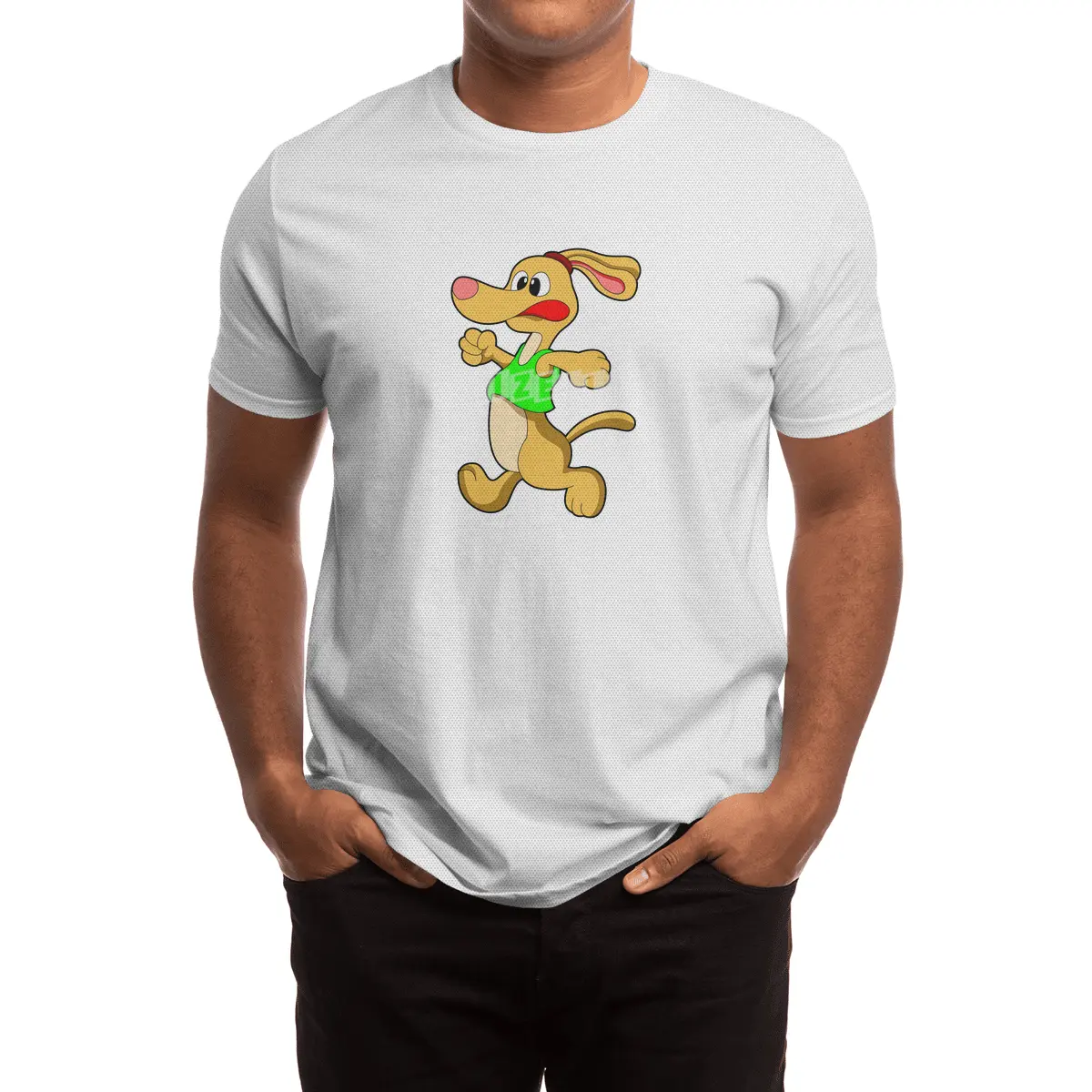 Dog at Fitness - Jogging with Tank top Spor T-Shirt