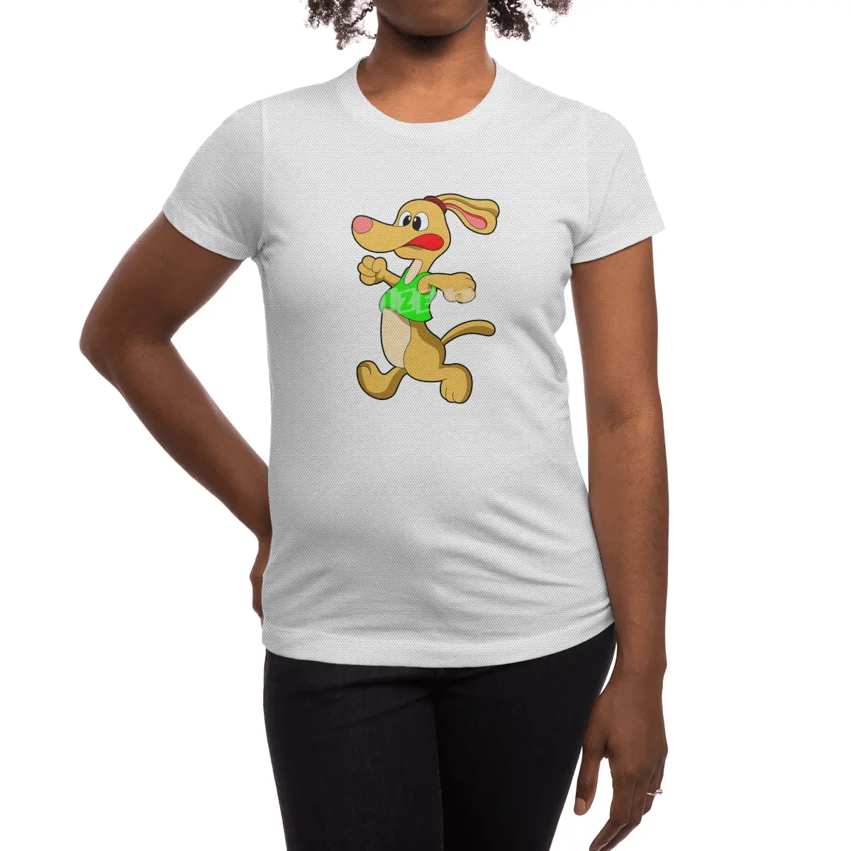Dog at Fitness - Jogging with Tank top Spor T-Shirt