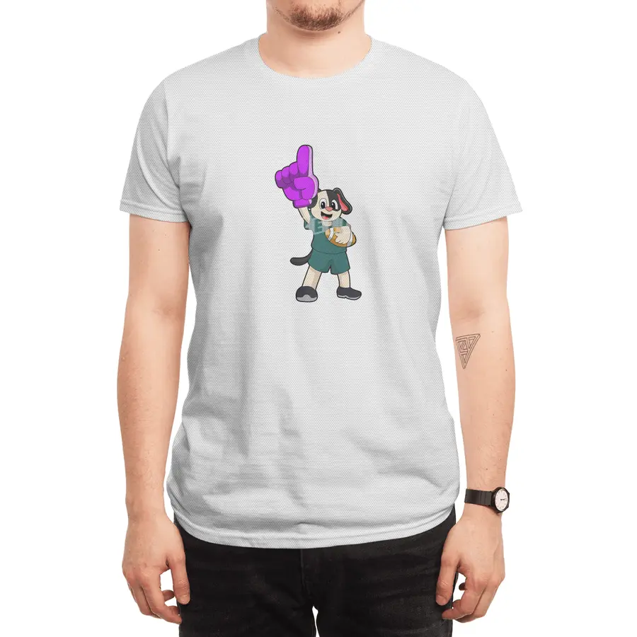 Dog at Football Sports Spor T-Shirt