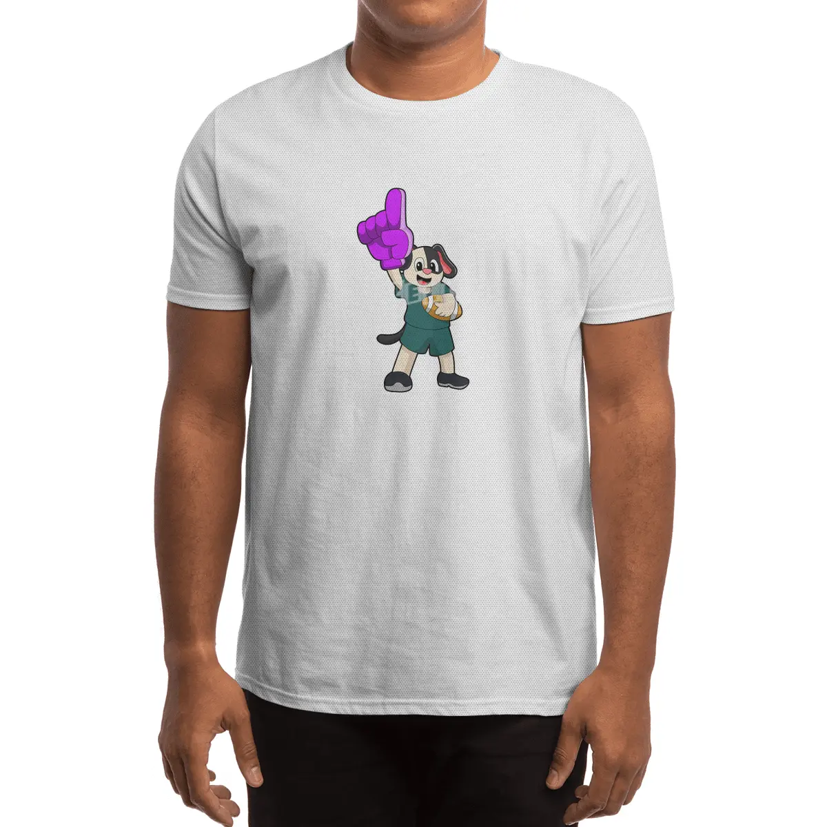 Dog at Football Sports Spor T-Shirt
