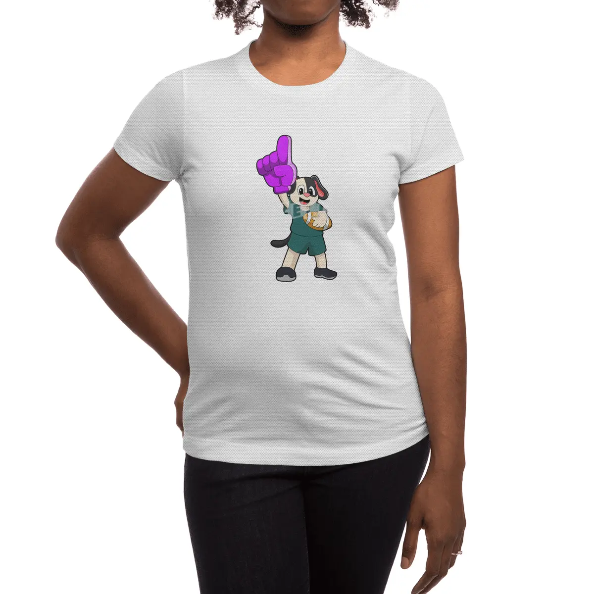 Dog at Football Sports Spor T-Shirt