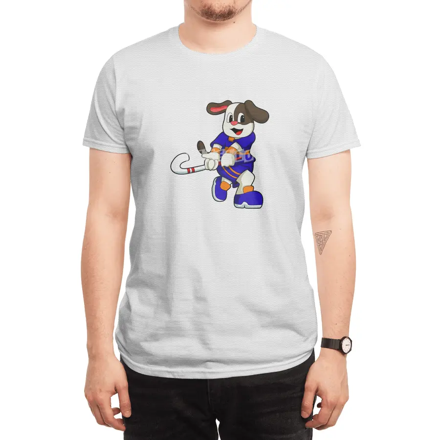 Dog at Hockey with Hockey stick Spor T-Shirt