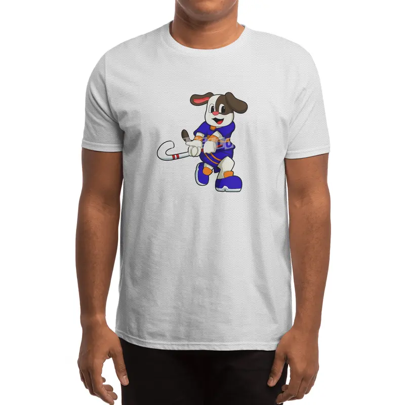 Dog at Hockey with Hockey stick Spor T-Shirt