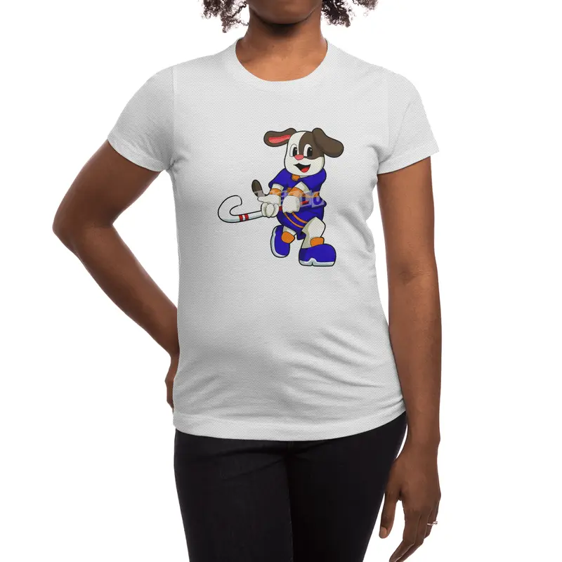 Dog at Hockey with Hockey stick Spor T-Shirt